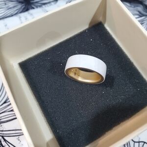 Elegant White and Gold Women's Ring